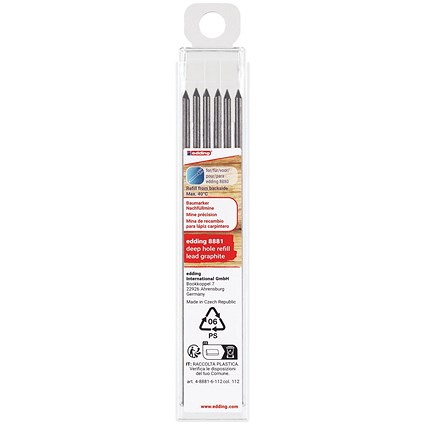 Edding 8881 Deep Hole Refill Lead Graph Pack of 6