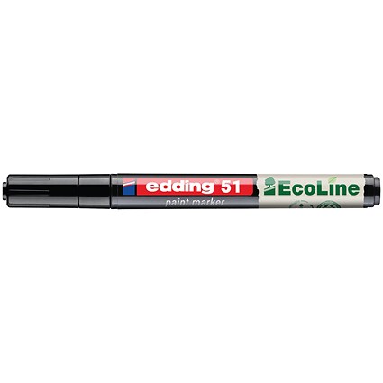 Edding E-51 Water-Based Paint Marker Fine Black (Pack of 10)