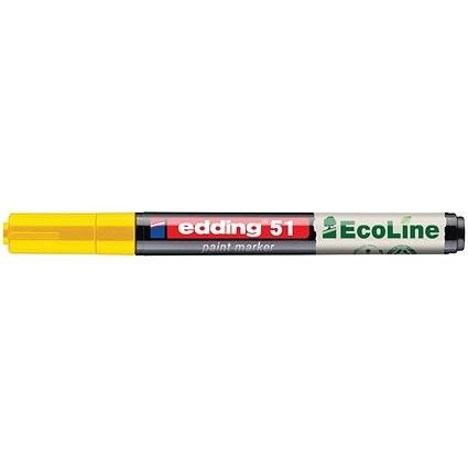 Edding E-51 Water-Based Paint Marker Fine Yellow (Pack of 10)