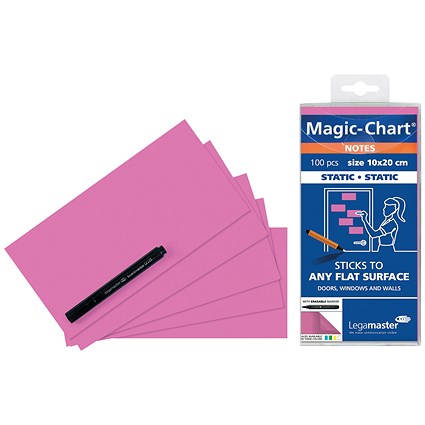 Legamaster Magic Notes 200x100mm Pink with Pen (Pack of 100)
