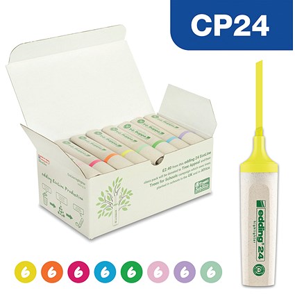 Edding 24 Ecoline Water-Based Highlighter Assorted (Pack of 48)