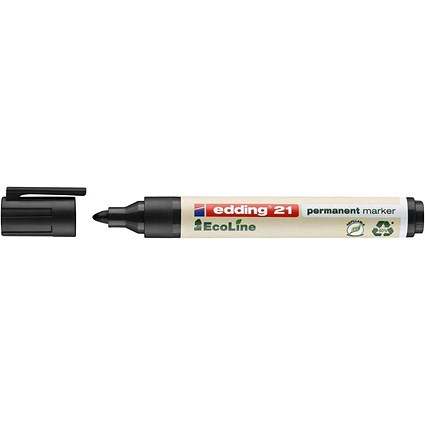 Edding 21 Ecoline Permanent Markers Black (Pack of 10) Edding 21 Ecoline Permanent Markers Black (Pack of 10)