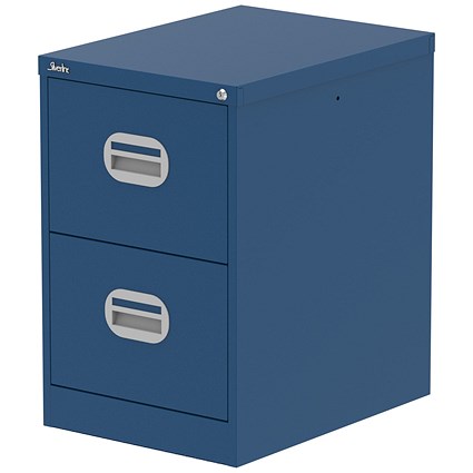 Qube 2 Drawer Filing Cabinet Blue