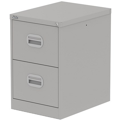 Qube 2 Drawer Filing Cabinet Goose Grey