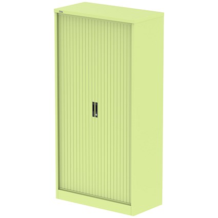 Qube 2000mm Side Tambour Cupboard Chlorophyll With Shelves