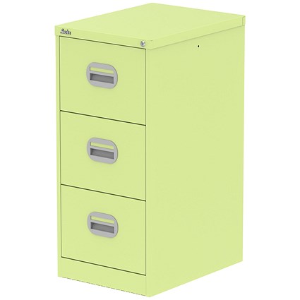 Qube 3 Drawer Filing Cabinet Chlorophyll