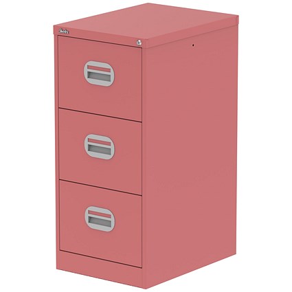 Qube 3 Drawer Filing Cabinet Antique Pink