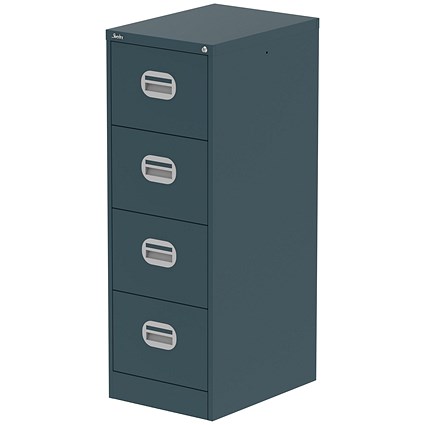 Qube 4 Drawer Filing Cabinet Ocean Cobalt