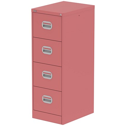 Qube 4 Drawer Filing Cabinet Antique Pink