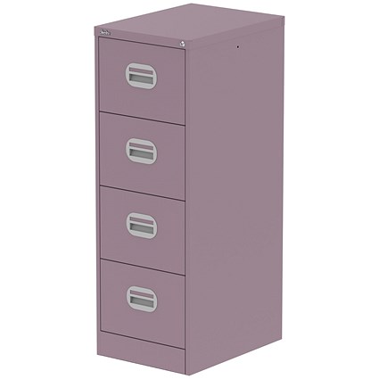 Qube 4 Drawer Filing Cabinet Pastel Violet