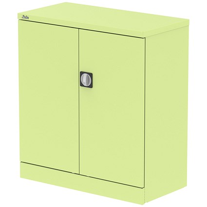 Qube 1000mm 2-Door Stationery Cupboard Chlorophyll With Shelf