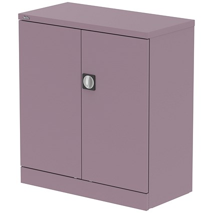 Qube 1000mm 2-Door Stationery Cupboard Pastel Violet With Shelf
