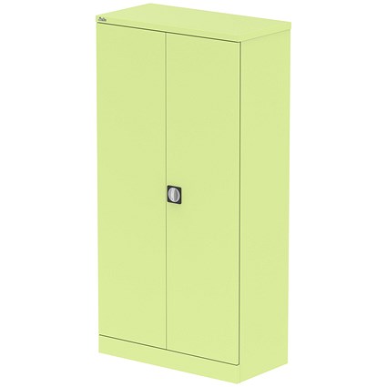 Qube 1850mm 2-Door Stationery Cupboard Chlorophyll With Shelves