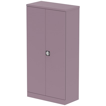 Qube 1850mm 2-Door Stationery Cupboard Pastel Violet With Shelves