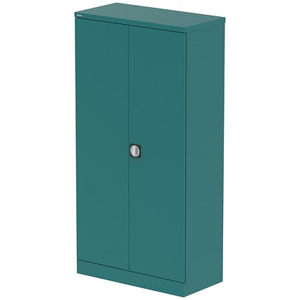 Qube 1850mm 2-Door Stationery Cupboard Verdigris With Shelves