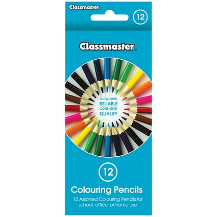 Classmaster Colouring Pencils, Assorted, Pack of 12