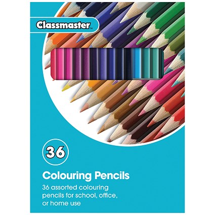 Classmaster Colouring Pencils, Assorted, Pack of 36