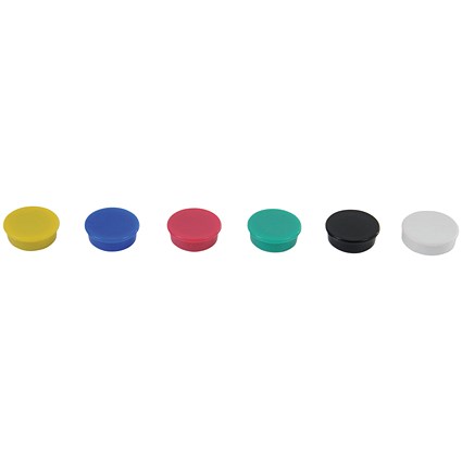Show-me Round Magnets 24mm Assorted (Pack of 6)