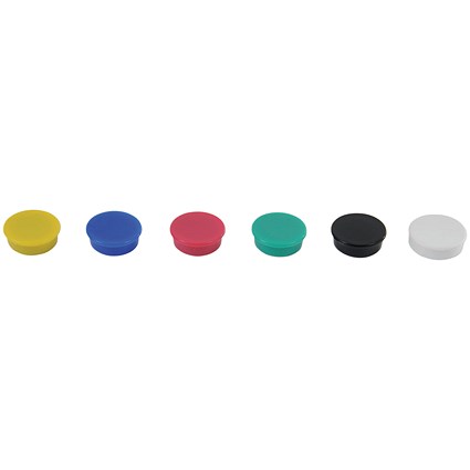 Show-me Round Magnets 24mm Assorted (Pack of 6)