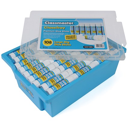 Classmaster 40g Education Gluestick, Tray of 108 Classmaster 40g Education Gluestick, Tray of 108