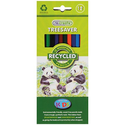 ReCreate Treesaver Recycled Colouring Pencils (12 Pack)