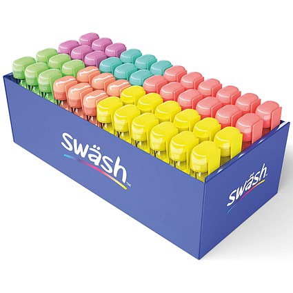 Swash Premium Highlighters, Assorted Pastel, Pack of 48