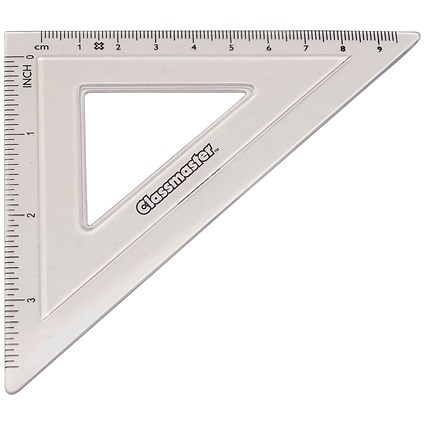 Classmaster 45 Degree Set Square Clear (Pack of 30)