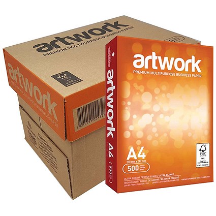 Artwork Multifunctional Paper, White, 75gsm, A4, Box (5 x 500 Sheets)
