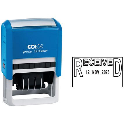 Colop Printer 38 Self Inking Date and Message Stamp RECEIVED