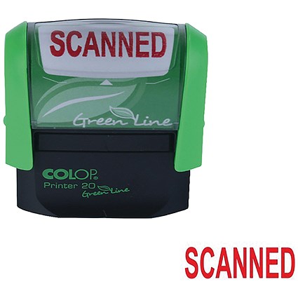 Colop Green Line Word Stamp, SCANNED, Red