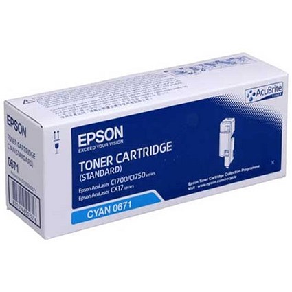 Epson 0671 Toner Cartridge Cyan C13S050671
