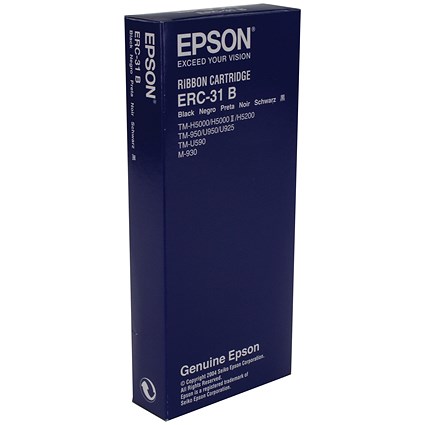 Epson ERC31B Ribbon Cartridge For TM-H5000II TM-U950 Black C43S015369