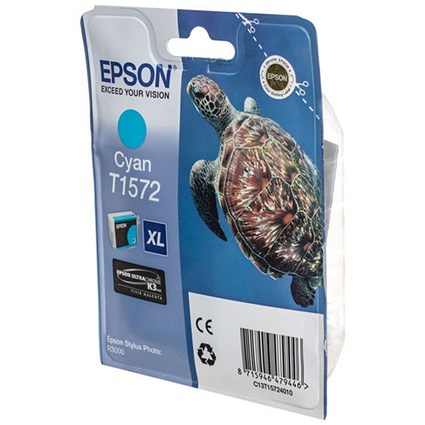 Epson T1572 XL Cyan High Yield Inkjet Cartridge