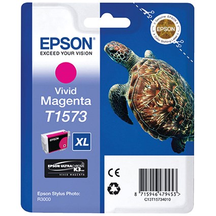 Epson T1573 XL Vivid Magenta High Yield Inkjet Cartridge