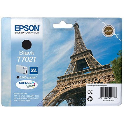 Epson T7021 XL Black High Yield Inkjet Cartridge