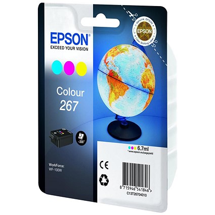 Epson 267 Globe Ink Cartridge CMY C13T26704010