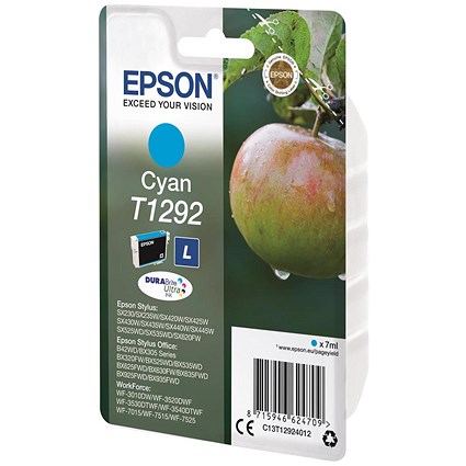 Epson T1292 Cyan DURABrite Inkjet Cartridge