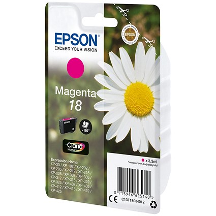 Epson 18 Daisy Claria Home Ink Cartridge Magenta C13T18034012
