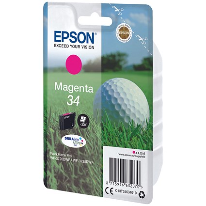 Epson DURABrite 34 Ultra Magenta Ink Cartridge