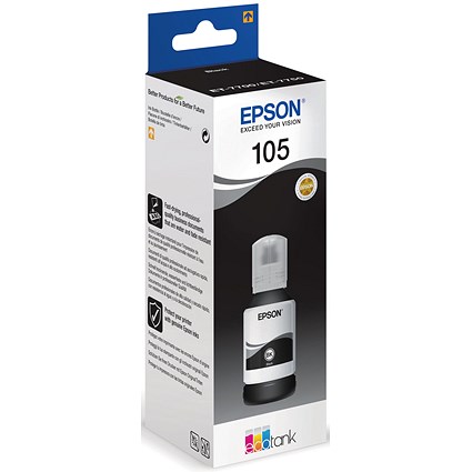 Epson 105 Ink Bottle EcoTank Pigment Black C13T00Q140