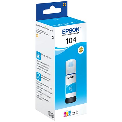 Epson 104 EcoTank Ink Bottle Cyan C13T00P240