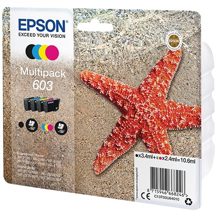 Epson 603 Starfish Ink Cartridge CMYK Multipack C13T03U64010