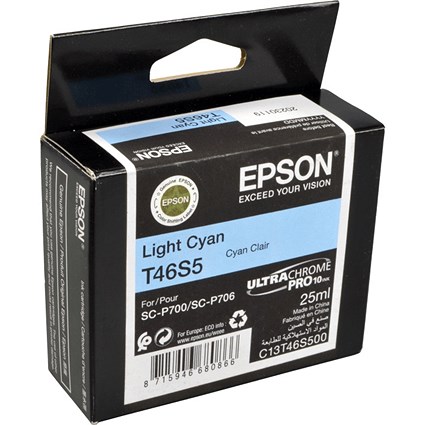 Epson T46S5 UltraChrome Pro Ink Cartridge Light Cyan C13T46S500