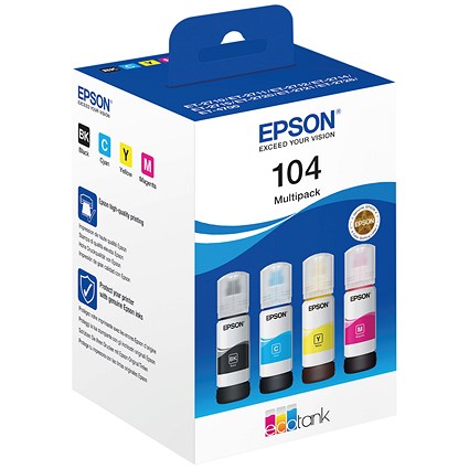 Epson 104 EcoTank Ink Bottle CMYK Multipack C13T00P640
