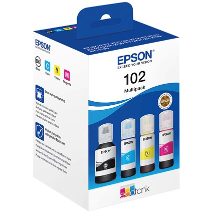 Epson 102 EcoTank Ink Bottle CMYK Multipack C13T03R640