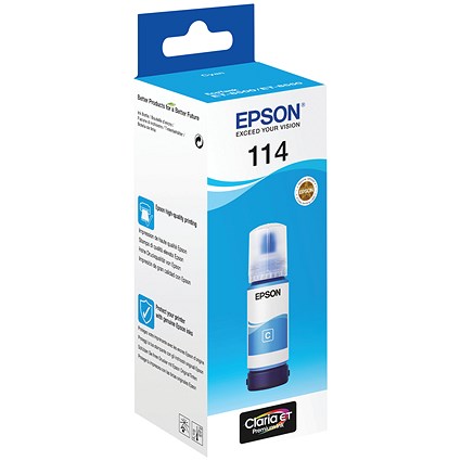 Epson 114 Ink Bottle EcoTank Cyan C13T07B240