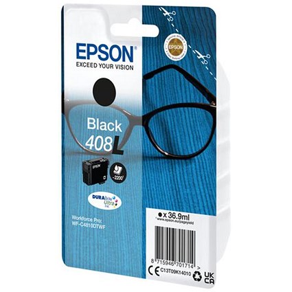 Epson 408L Ink Cartridge DURABrite Ultra Glasses Black C13T09K14010