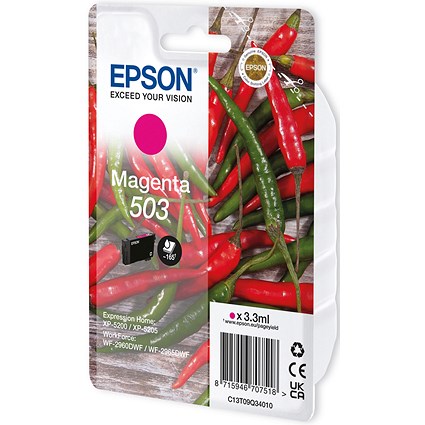 Epson 503 Chillies Ink Cartridge Magenta C13T09Q34010