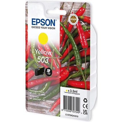 Epson 503 Ink Cartridge Chilli Yellow C13T09Q44010