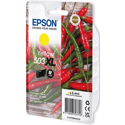 Epson 503XL Ink Cartridge High Yield Chilli Yellow C13T09R44010